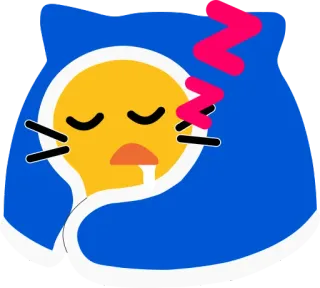 💤 eaad27b0 сонный, кот, эмодзи, спящий, уставший telegram sticker