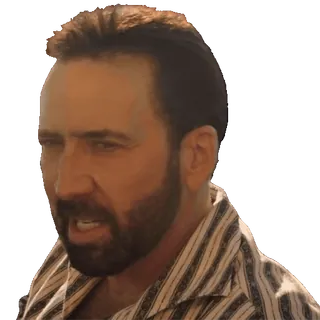 😃 2d0494da Nicolas Cage 演员, 名人, 男人, 肖像, 脸 telegram sticker