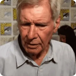 🤨 83f4a1d3 Harrison Ford 名人, 演员, 男人, 哈里森·福特 telegram sticker