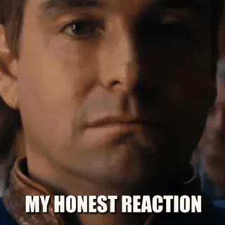 🫥 8a864e21 Homelander The Boys MY HONEST REACTION 祖国人, 黑袍纠察队, 反应, 表情包 telegram sticker