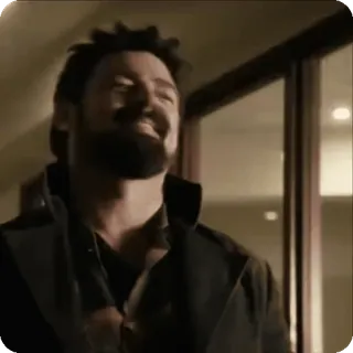 🤝 dcbb2be7 Billy Butcher The Boys 黑袍纠察队, 比利·布彻尔, 微笑, 亚马逊 Prime, 反英雄 telegram sticker