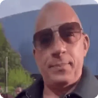 🙂 f9686326 Vin Diesel 演员, 太阳镜, 秃头, 名人 telegram sticker