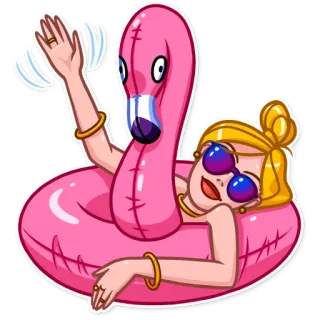 Blondie Vacation telegram stickers