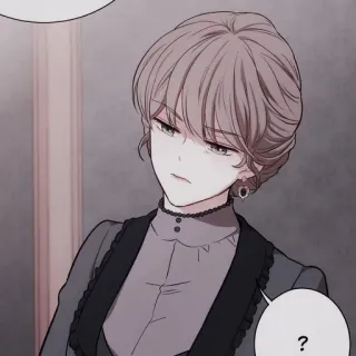 🗞 0597481e ? woman, character, question, cartoon, looking, serious, manga telegram sticker