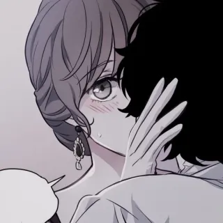 ✖️ 77f5389d anime, manga, kiss, romance, couple telegram sticker