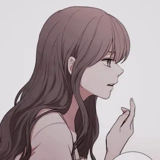 🩺 dad9cb40 anime girl, long hair, woman, portrait, cartoon, illustration telegram sticker