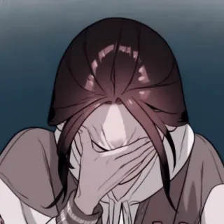 ✖️ 0fd62ead 动漫, 女孩, 捂脸, 沮丧, 失望, 尴尬 telegram sticker