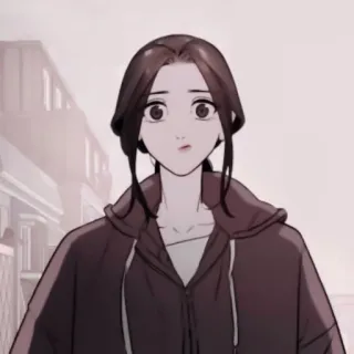 🍶 39bf7d05 女人, 帽衫, 卡通, 肖像, 人物, 艺术, 插图 telegram sticker