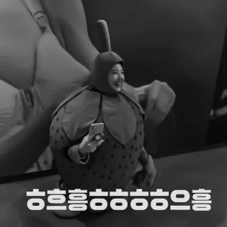 🦊 378fac2b 흐흐흐흐흐흐흐흐흐흐흐 vrouw, aardbei, kostuum, vrolijk, grappig telegram sticker