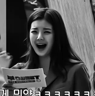 🦊 9cfff9f5 부퀘스트 vrouw, lachen, Koreaans, entertainment, tv-programma telegram sticker