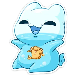 😄 1f4919a0 lucu, kartun, air, ikan, binatang, kawaii whatsapp sticker