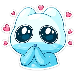 🥰 2c6b7087 imut, kawaii, kucing, hati, cinta, menggemaskan, stiker, hewan whatsapp sticker