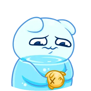 😵 58056430 traurig, Cartoon, niedlich, Emoji, Figur, Trauer telegram sticker