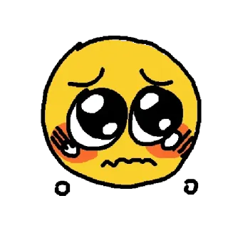 😭 4e6c4eb6 Émoji, Mignon, Triste, Rougeur, Expression, Dessin animé, Visage whatsapp sticker