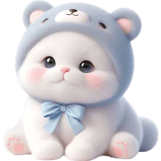 ☺️ a7066b55 귀여운, 고양이, 새끼 고양이, 동물, 만화, 귀여움 telegram sticker