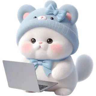 💻 e1db29ef 고양이, 노트북, 컴퓨터, 귀여운, 동물, 카와이 telegram sticker