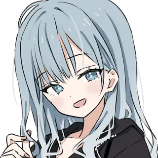 😊 00acb8eb anime girl, cartoon, character, sticker, female, cute, manga telegram sticker