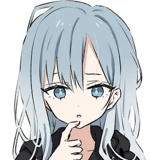 😯 17fff4f1 anime, manga, cartoon, girl, character, cute telegram sticker