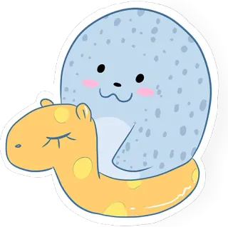 🏊 6eae4d1b mono, luna, jirafa, kawaii, dibujos animados, amigable, dormilón telegram sticker