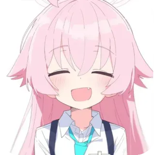 ❤ 0fa3e3b8 Anime, Carino, Personaggio, Capelli rosa, Ragazza, Cartone animato telegram sticker