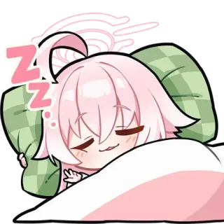 😴 d171b8b5 ZZZ dormire, dormendo, anime, cartoni animati, carino, stanco, zzz, letto telegram sticker