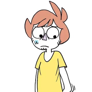 😥 414d8155 การ์ตูน, ตัวละคร, เศร้า, น้ำตา, กังวล telegram sticker