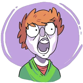 😱 7b55c4ea การ์ตูน, สีหน้า, ตกใจ, กลัว, ตลก, การ์ตูน, ภาพเหมือน telegram sticker