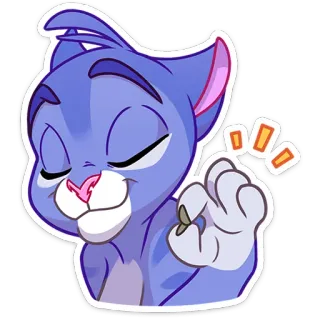 👌 35f793fb gato, pegatina, animal, ok, lindo, dibujos animados telegram sticker