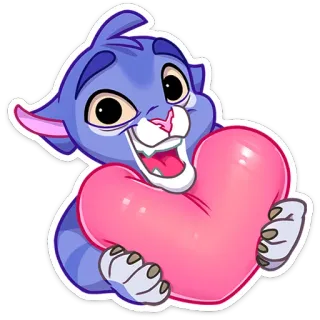 🥰 4e53e830 gato, dibujos animados, corazón, amor, lindo, animal telegram sticker
