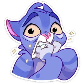 😬 6286226f gato, lindo, sticker, dibujos animados, animal, divertido, ilustración telegram sticker