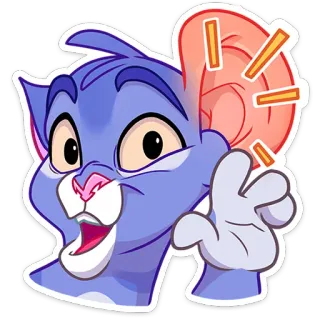 👂 aff4467f gato, escuchando, oreja, animal, lindo telegram sticker