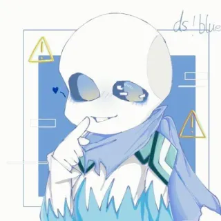 💙 2d9c6ef9 ds!blue sans, undertale, figur, cartoon, sticker whatsapp sticker