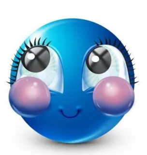 blue emoji whatsapp stickers