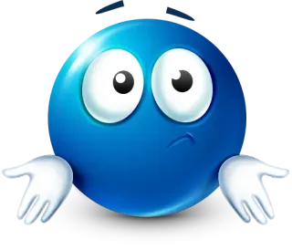 🤷‍♀ 0ae2bc47 表情符号, 耸肩, 蓝色, 不确定, 问题, 困惑 whatsapp sticker