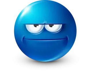 😐 c5d020b0 蓝色, 表情符号, 表情, 脸 whatsapp sticker