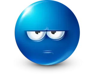 🤩 cfbead48 表情符号, 蓝色, 脸, 心情, 表情, 互联网 whatsapp sticker