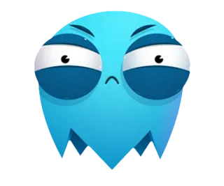 🧐 622d499f ghost, blue, cartoon, monster, character whatsapp sticker