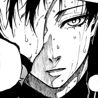 🥵 2717a1c7 Anime, Manga, Keringat, Pria, Ilustrasi, Close-up whatsapp sticker