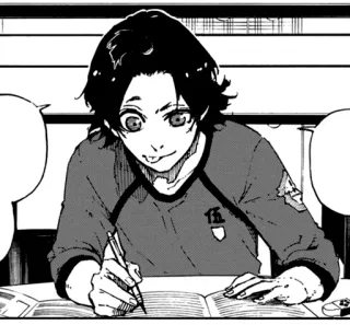 😜 e7a236e0 Manga, Menulis, Karakter, Duduk, Gambar, Anime whatsapp sticker