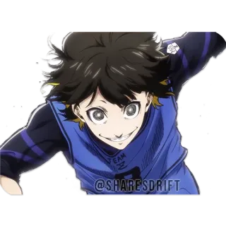 😈 b58e6d10 @SHARESDRIFT Anime, Manga, Fútbol, Blue Lock whatsapp sticker