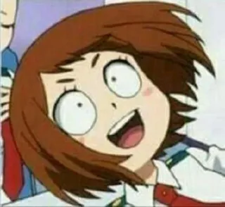 🍫 0c88171e Ochaco Uraraka My Hero Academia Anime, My Hero Academia, Ochaco Uraraka, Lustig, Ausdruck, Süß whatsapp sticker