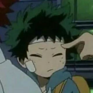 🥦 2cea3ed5 Izuku Midoriya My Hero Academia Anime, Manga, Held, Charakter, Deku, Verletzt, Müde whatsapp sticker