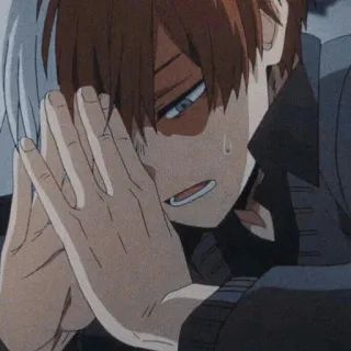 🇨🇦 a695969f Shoto Todoroki My Hero Academia Anime, Manga, Traurig, Shoto Todoroki, My Hero Academia, Weinen whatsapp sticker