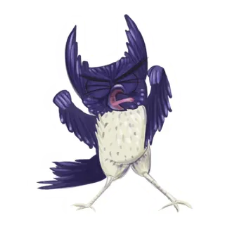 😡 f7ff651c นกฮูก, นก, การ์ตูน, สัตว์, สัตว์ป่า, ตลก, น่ารัก telegram sticker