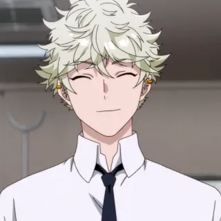 🔷 e446bdac Anime, Karakter, Senang, Senyum telegram sticker