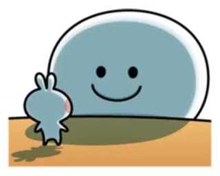 🤗 4cd2b6b4 kreskówka, postać, uśmiech, słodkie telegram sticker