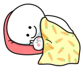 😴 4d23b717 słodkie, kreskówka, królik, sen, kawaii telegram sticker
