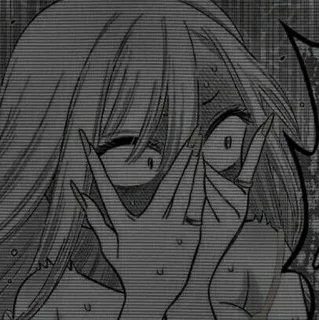 ⚓️ 63f69542 Anime, Manga, Dziewczyna, Wyraz twarzy, Przestraszona, Zszokowana telegram sticker