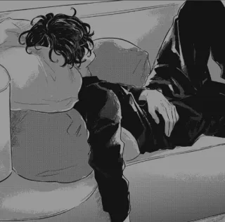 ⚓️ 6ea38043 mężczyzna, kanapa, relaks, odpoczynek, osoba, wewnątrz telegram sticker