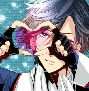 ❤ 22ed8409 anime, character, heart gesture, manga, illustration telegram sticker